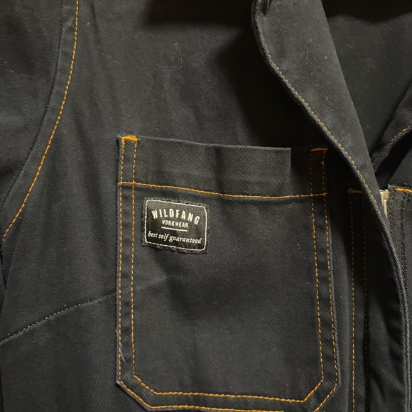 WILDFANG THE ESSENTIAL LONG SLEEVE COVERALL - S - NAVY DENIM - Picture 8 of 14